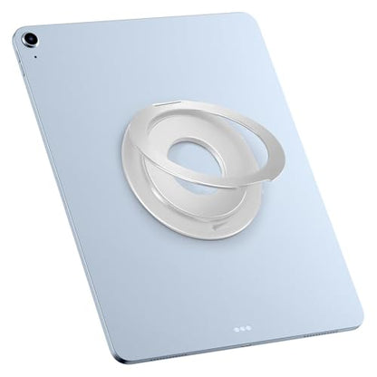Universal Tablet Mount Holder Stand for iPad Pro Air Mini, Silver | 360 Rotating Desktop Tablet Magnetic Ring Holder Handle Grip Bracket Compatible for iPad Pro, Air, Mini, Galaxy, Fire, Kindle - color: Silver