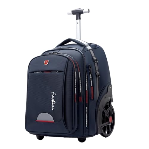 Rolling Backpack for Adults, 22 Inch Backpack with Wheels for Business, College Student and Travel Commuter, Waterproof Wheeled Backpack (blue) - color: Blue