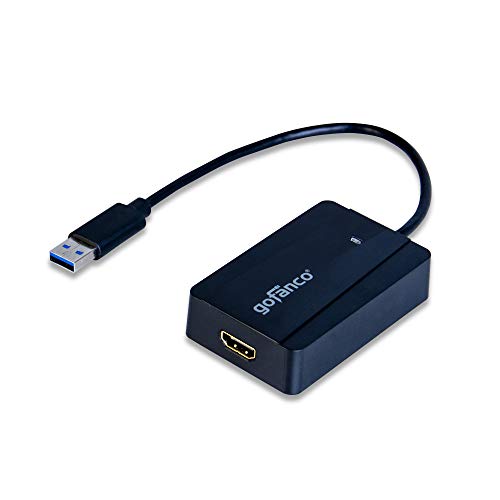 gofanco USB 3.0 to HDMI Video Adapter for Multiple Monitors (USB3HDMI) | Up to 2560x1440 for Windows and macOS, Includes HDMI-to-DVI Adapter, USB 3.0 Video Adapter - style: USB 3.0 to HDMI / DVI