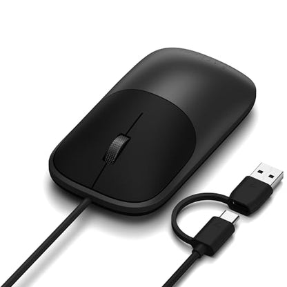 Satechi Slim LX Wired Mouse, Aluminum USB-C Design, Space Black | Quiet click performance, for Mac and PC setups - color: Space Black