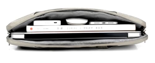 Travel Laptop Handbag 15-16 Inch ONLY MacBook Air 15 Pro 16 M2 M3 Acer Nitro 5 HP Spectre Pavilion Lenovo Legion ThinkPad ASUS ZenBook Pro Water Repellent School Work Commute Slim Light Grey - color: Light Grey, size: Large 15-16 Inches
