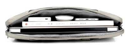 Travel Laptop Handbag 15-16 Inch ONLY MacBook Air 15 Pro 16 M2 M3 Acer Nitro 5 HP Spectre Pavilion Lenovo Legion ThinkPad ASUS ZenBook Pro Water Repellent School Work Commute Slim Light Grey - color: Light Grey, size: Large 15-16 Inches