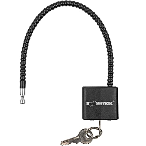 BOOMSTICK Gun Cable Lock with Key – 9” Heavy Duty Steel Cable – Universal Fit for Handguns, Rifles & Shotguns – Vinyl-Coated Wire Lock for Firearm Safety & Security – Keyed Different