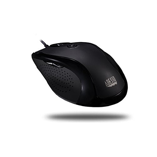 Adesso iMouse G2 USB Ergonomic Optical Mouse, Black | Adjustable DPI, Internet Navigational B
