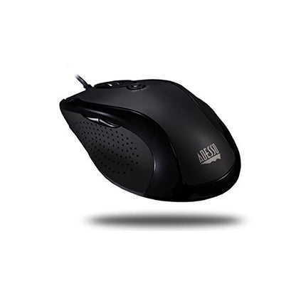 Adesso iMouse G2 USB Ergonomic Optical Mouse, Black | Adjustable DPI, Internet Navigational B