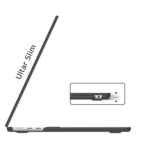 B BELK for MacBook Air 13 inch Case 2026 2025 2024-2022 M5 M4 M3 M2, Black | A3449 A3240 A3113 A2681, Matte Plastic Laptop Hard Shell for MacBook Air 13.6 inch Case & Keyboard Cover & Screen Protector - color: Black