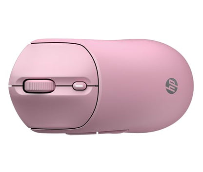 HP 400 Quiet Wireless Mouse, Dual Bluetooth & 2.4GHz, Soft Silicone, Quiet Clicks, Microsoft Wheel, 24-Month Battery, 6000 DPI, Ambidextrous, Eco-Friendly Design, Multi-OS, Pink - color: Pink