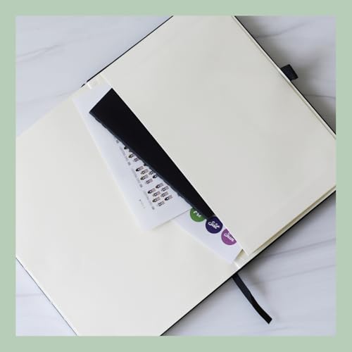 RICCO BELLO Undated Weekly Planner To Do Notebook, Green Leaves, 5.7x8.4" | Faux Leather Hardcover, Pen Holder, Bookmark & Band Closure, Storage Pocket, For Work, School, Home - color: Green Leaves
