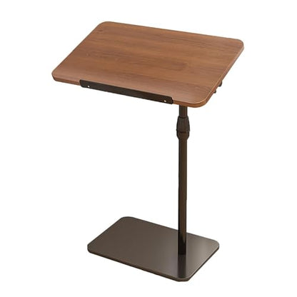 Overbed Bedside Table with Wheels, Height Adjustable Side Table 60-80cm Height Tilting Desktop C Shape Sofa Side Table Hospital Bed End Table Laptop Table for Home and Hospital Use A - color: A