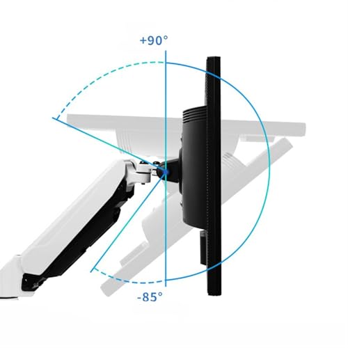 Monitor Stand Single Monitor Mount, Adjustable Monitor Arm Desk Mount, Full Motion Monitor Arm with C-clamp and Cable Management, Fits 15"-32" Screen, Holds 17.6lb monitor stand desk arm(300mm) - size: 300mm