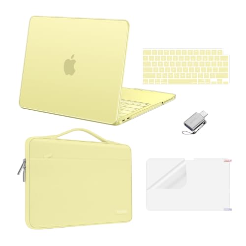 MOSISO Compatible with MacBook Neo Case 13 inch 2026 A3404 A18 Pro Chip | Crack & Scratch Resistant Hard Shell Case&360 Protective Sleeve Bag&Keyboard Cover&Screen Protector&Type C, Citrus - color: Citrus
