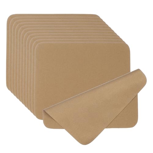 PATIKIL Glasses Cleaning Cloth 6.9" x 5.7", 12 Pcs Microfiber Eyeglasses Cleaner Cloths Soft Suede Wipe Screen for Camera Len Eyeglass Screens Phones Smart Devices, Brown - color: Brown, size: 6.9" x 5.7"
