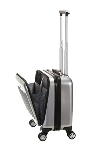 Rockland Revolution Hardside Rolling Computer Case, Carry-On, Silver - color: Silver