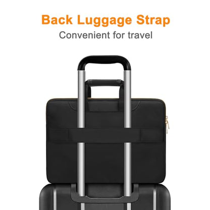 MOSISO Laptop Shoulder Bag, Computer Bags | Laptop Messenge Bag with Front Inverted Trapezoid Quilted Pocket