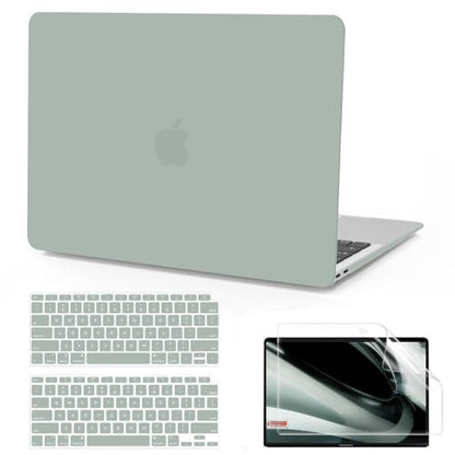 B BELK for MacBook Air 13 inch Case M1 2021 2020 2019 2018, Antique Green | A2337 A2179 A1932, Matte Plastic Laptop Hard Shell for MacBook Air 13.3 inch Case with Keyboard Cover & Screen Protector - color: Antique Green