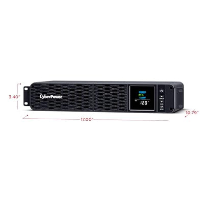 CyberPower CP2000PFCRM2U PFC Sinewave UPS Battery Backup | 2000VA/1200W, 8 Outlets, AVR, Short Depth 2U Rackmount, UL Certified - size: 2000VA, style: Rackmount 2U
