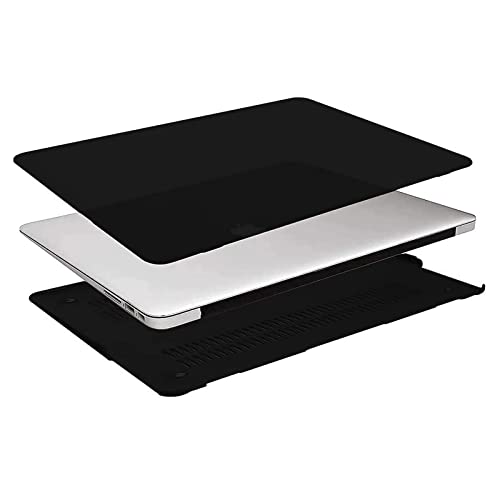 MOSISO Case Compatible with MacBook Air 13 inch A1369 A1466, Black | Plastic Hard Shell & Keyboard Cover & Screen Protector Compatible with MacBook Air 13 (Older Version 2010 - end 2017) - color: Black