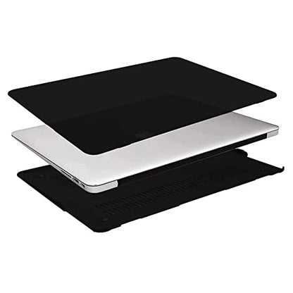 MOSISO Case Compatible with MacBook Air 13 inch A1369 A1466, Black | Plastic Hard Shell & Keyboard Cover & Screen Protector Compatible with MacBook Air 13 (Older Version 2010 - end 2017) - color: Black