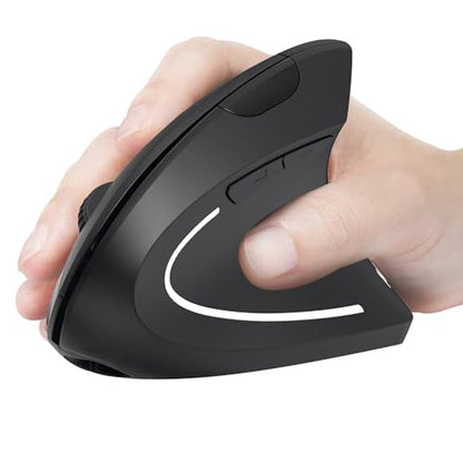 AVMTOM Wireless Mouse Wireless Gaming Mouse Rechargeable PC Mouse with RGB Backlit 6 Buttons Adjustable Ergonomic for Laptop, PC, Computer, Desktop, Notebook etc Gaming Mouse Wireless (Pure Black)