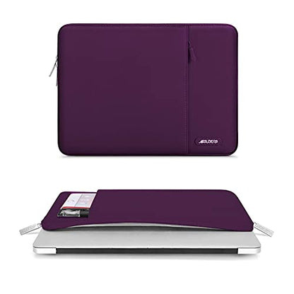 MOSISO Laptop Case 13 inch, Laptop Sleeve Bag with Pocket | Compatible with MacBook Neo A3404 2026/Air/Pro 13 M5/M4/M3/M2/M1 2026-2016, Polyester Vertical Computer Bag, Magenta Purple - color: Magenta Purple, size: 13 inch