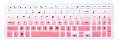 Keyboard Skin Compatible with 15.6" dell Inspiron 15 3000 5000 7000 Series & 17.3" dell Inspiron 17 5000 Series & 15.6" dell G3 G5 G7 & 17.3" dell G3 Series (with Numeric Keypad) Ombre Pink - color: Ombre Pink