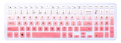 Keyboard Skin Compatible with 15.6" dell Inspiron 15 3000 5000 7000 Series & 17.3" dell Inspiron 17 5000 Series & 15.6" dell G3 G5 G7 & 17.3" dell G3 Series (with Numeric Keypad) Ombre Pink - color: Ombre Pink