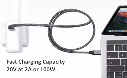 USB C to USB C High Speed Data Transfer Video Monitor Docking Station Cable | USBC to USBC Cord for MacBook, Laptop, PC, HP, MNN, KYY, ARZOPA, InnoView, UPERFECT c-Force ReHisk, ViewSonic VisionOwl, Etc