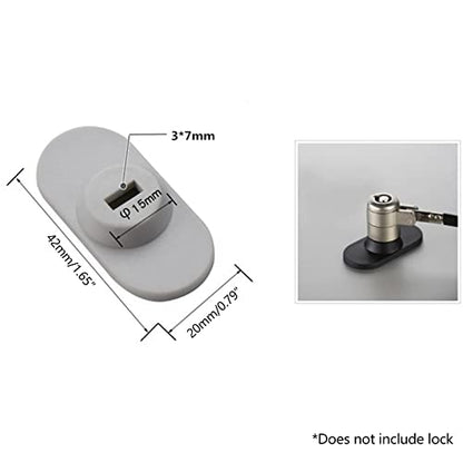 Tablet Laptop Lock with Security Lock Base Laptop Tablet Anti-Theft Lock Hole for Pad Tablets Notebook,ABS