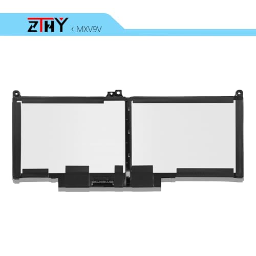 ZTHY 60Wh MXV9V Laptop Battery for Dell Latitude 7300 7400 5300/5310 2-in-1 | Inspiron 7300/7306 2-in-1 Black Replacement Battery P96G P97G P99G P100G P97G001 P97G002 5VC2M 829MX 0829MX D1XK9 7.6V 4-Cell - size: 7.99*3.94*0.28 inch MXV9V