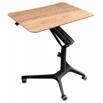 Mobile Laptop Desk Home, Lift Stand Up Desk with Casters, Large Capacity Mobile Study Table, Height Adjustable Sofa Side Table, Easy to Install(Black) - color: Black