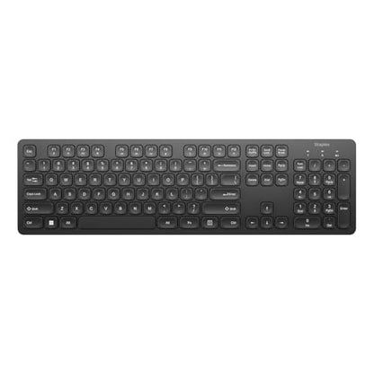 Staples TECH Slim Wireless Keyboard, Full‑Size 104‑Key, Quiet Scissor Keys, USB Receiver, Black - style: Full Size