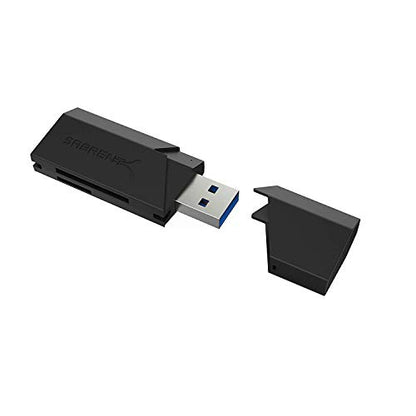 SABRENT SuperSpeed 2 Slot USB 3.0 Flash Memory Card Reader for Windows, Mac, Linux, and Certain Android Systems Supports SD, SDHC, SDXC, MMC/MicroSD, T Flash [Black] (CR-UMSS) - size: SuperSpeed USB 3.0 Reader