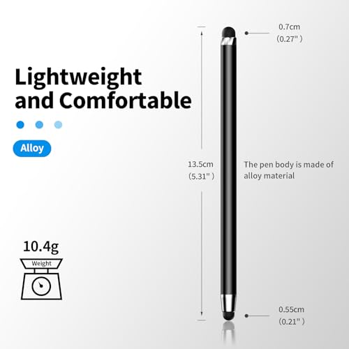 Stylus Pen for Touchscreen(5 pcs),2-in-1 Stylus | High Sensitivity Precision Suitable for Touch Screens of iPhone/ipad/Android Tablet(Black) - color: 5PCS Black