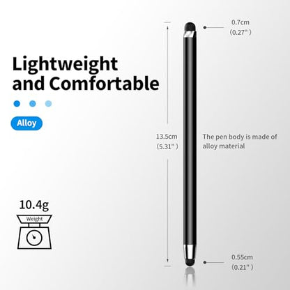 Stylus Pen for Touchscreen(5 pcs),2-in-1 Stylus | High Sensitivity Precision Suitable for Touch Screens of iPhone/ipad/Android Tablet(Black) - color: 5PCS Black
