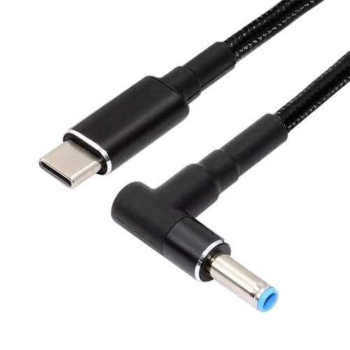 USB-C 100W 20V Input to DC 4.5 * 3.0mm PD Power 65W Output Charge Cable Support QC PD Type-C Compatible with HP-Laptop (1.8m) - style: 4.5x3.0mm HP