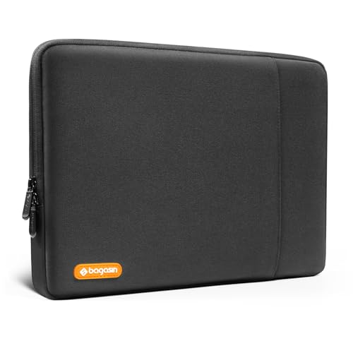 Bagasin 13 Inch Laptop Sleeve Case for MacBook Air Pro | Compatible with MacBook Air M1-M5 2018-2026, MacBook Pro M1-M2 2016-2024, with extra storage pocket - color: Black, size: 13