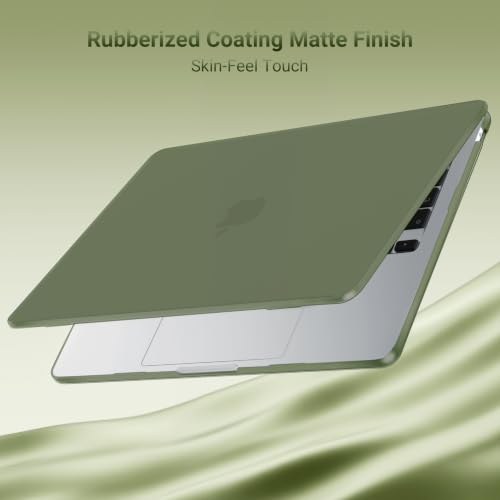 MOSISO Compatible with MacBook Air 13 inch Case M5 2026 M4 M3 M2 2025-2022 | A3449 A3240 A3113 A2681, Scratches-Resistant Protective Hard Shell for MacBook Air 13.6 inch Case, Army Green - color: Army Green