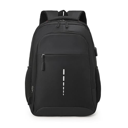 Laptop Backpack With External USB Charging Port Waterproof Anti Theft Business Travel Nylon Backpacks for Men Women Large Capacity College Daily Commute Work Airplane Carry On Trip Black - color: 1-black
