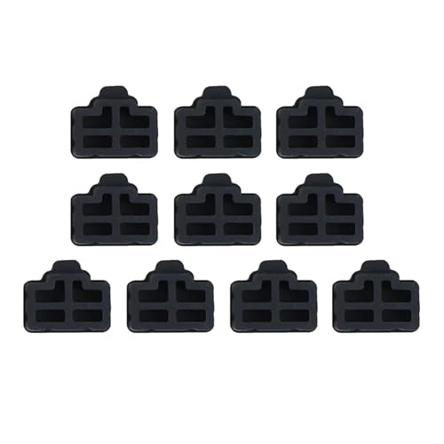 60pcs Ethernet Hub Port Cap RJ45 Anti Dust Cover Protector Plug RJ45 Dust Plug for Laptop/Computer/Router RJ45 Connector(Black) - color: Black