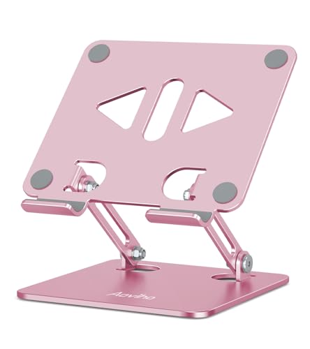 Aoviho Tablet Stand for Desk,Adjustable Tablet Holder,Rose Gold | Stable Aluminum Design, Fits iPad Pro/Air/Mini & Samsung Tablets, Adjustable Viewing, Ideal for Office & Home - color: Rose Gold