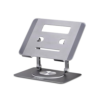 StarTech Rotating Laptop Stand, Aluminum, 360 Swivel, 11lb/5kg | Ergonomic Desk Riser for Computer, Adjustable Height/Tilt, ATFR-LAPTOP-RISER