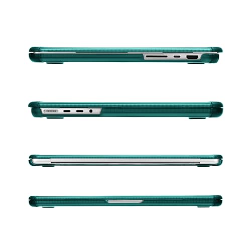 MOSISO Compatible with MacBook Pro 14 inch Case M5 M4 M3 M2 M1 2026-2021 | 3 in 1 Kit Anti-Crack Hard Shell with TPU Bumper, A3427 A3426 A3434 A3112 A3185 A3401 A2918 A2992 A2779 A2442, Teal Green - color: Teal Green