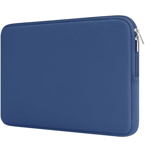 RAINYEAR 13.3 Inch Laptop Sleeve Case Soft Lining Cover, Navy Blue | Protective Slim Laptop Sleeve Zipper Cover Bag for 13.3 inch MacBook Air/Pro M1 M2 M3 M4 M5 A3449 A3240 A3113 A2681 A2338 - color: Navy Blue(upgraded Version), size: 13"