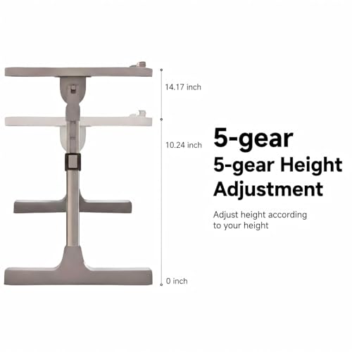 Large Car Seat Tray Table, 22.5"×12.6" Foldable Travel Table in Car, Height Adjustable Lap Bed Desk for Laptop, Rear Seat Eating Writing Tray with Slot, Car Travel Essentials for Long Trips, Grey