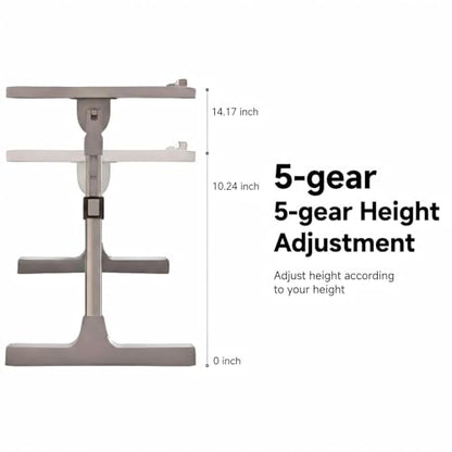 Large Car Seat Tray Table, 22.5"×12.6" Foldable Travel Table in Car, Height Adjustable Lap Bed Desk for Laptop, Rear Seat Eating Writing Tray with Slot, Car Travel Essentials for Long Trips, Grey