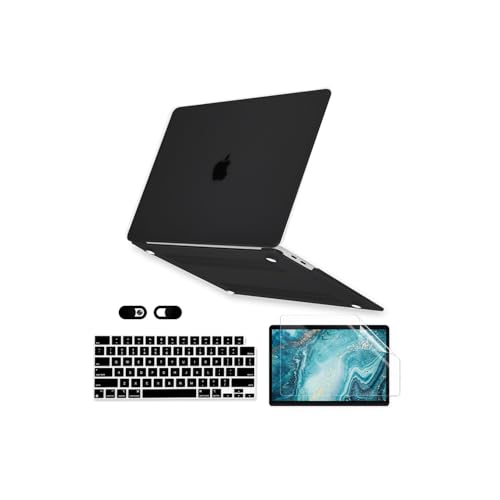 Case for MacBook Pro 14-inch Laptop M5 M4 M3 M2 M1 A3427 A3426 A3434 A3112 A3185 A3401 A2918 A2992 A2779 A2442 2026-2021 Release, Hard Shell&Keyboard Cover&Screen Protector&Webcam Cover, Crystal Black - color: Black