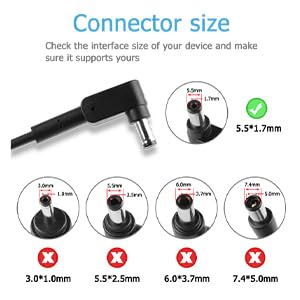 19V 2.37A 45W 5.5/1.7mm Big Pin Adapter Charger Replacement for Delta Acer ADP-45FE F ADP-45HE D,PA-1450-26