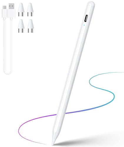 Stylus Pen for Touchscreen, Compatible for Android & iOS Phones/Tablet, Fast Charge Universal Stylus Pen for i-Phone, i-Pad, Tab A9+, High Sensitivity & Precision Stylist Pencil for Writing/Drawing - color: White, size: 1 Pack