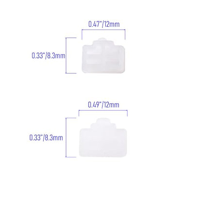 20 PCS RJ45 Port Anti-dust Plugs, Silicone Covers Caps Stoppers, Port Protector for TV, Computer, Other Devices, 0.47 x 0.33 (LxW) - size: RJ45/Transparent/20 PCS