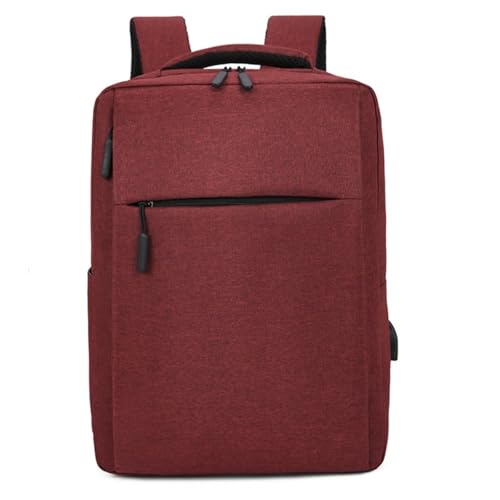 Laptop Backpack with USB Charging Port, Business Travel Backpack for 15.6 Inch Laptop, Computer Bag for Men Women - color: Red
